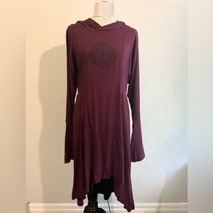 Holy clothing long sleeve hooded tunic size large